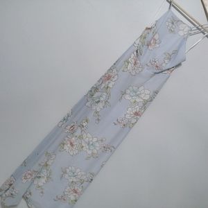 J.O.A light blue floral maxi slip dress